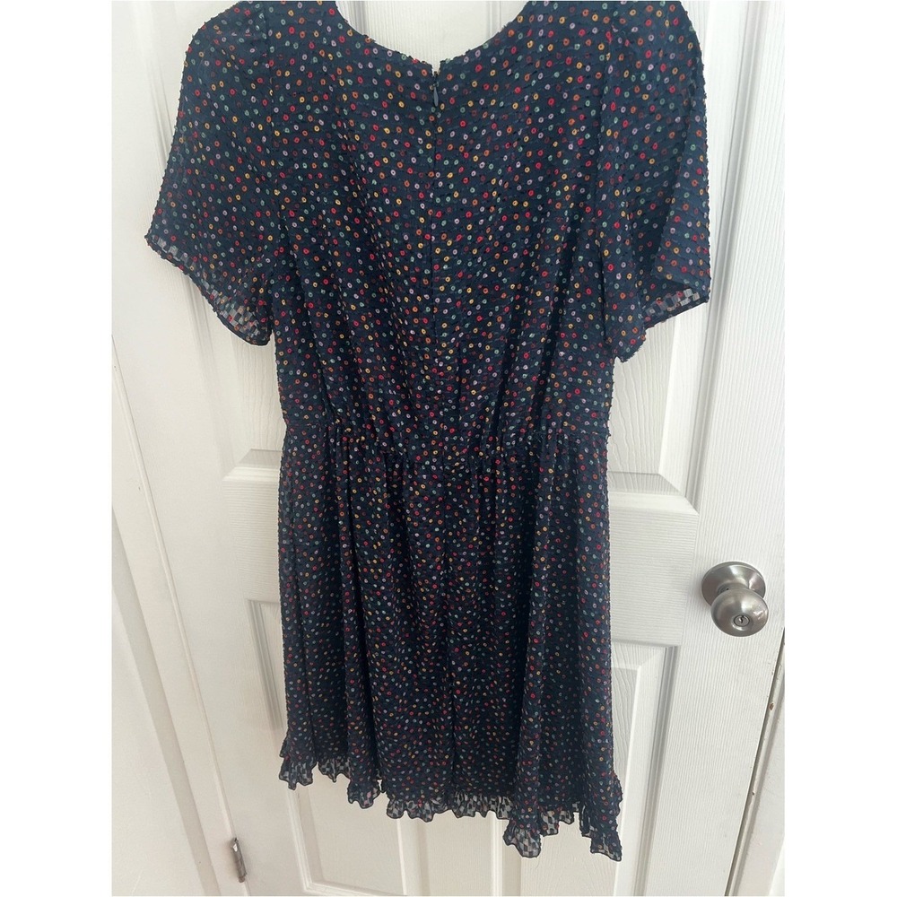 Madewell Charcoal Mini‎ Dress with Multicolor Dot Print